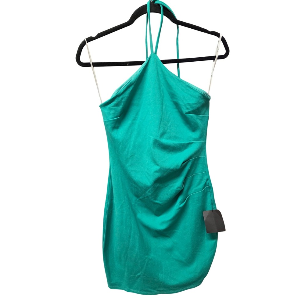 Lulus Ruched‎ Bodycon Dress Emerald Green Sleeveless Midi Size Medium